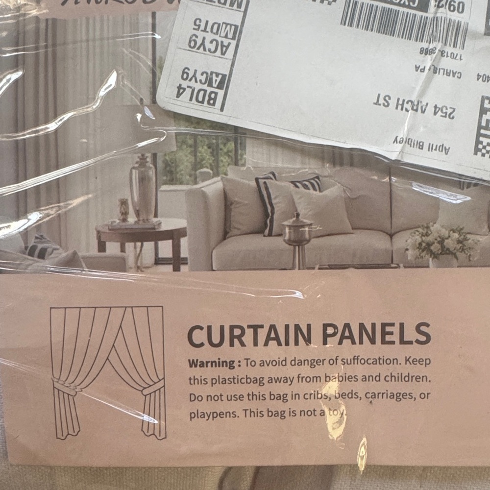 Elegant white Curtain Panels